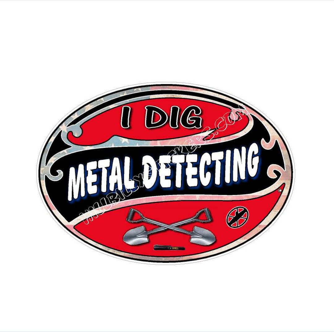 Metal Detecting Sticker 3.7 X 5 Long / Vintage Sticker Look. NEW UV ...