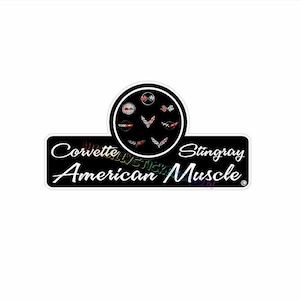 New - 2 Sticker Pk. American Muscle Corvette Sticker. Great for any Corvette owner. Or for a gift. New on the market!  Awesome looking.