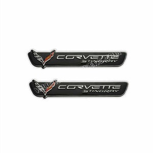 2 - Corvette Stickers - 1&quot; x 5&quot; long. New Size. Awesome Vintage Looking Stickers.  UV / Water Proof. Good for 4 years outdoors.  Great Gift.