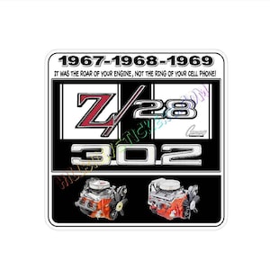 New  Z / 28 - Sticker. 4.5&quot; x 4.5 &quot; Long   - Awesome Graphics and Colors. (NEW on the Market)  Vintage look.  Makes a great gift.