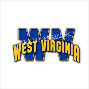 New - West Virginia Sticker - 5&quot; x 3&quot; Tall   /  Beautiful Graphics ~ UV / Water Proof Good for years outdoors. Great for a gift.