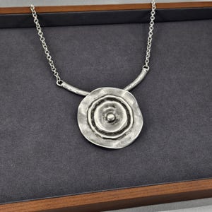 Vintage Necklace, 925 Silver Plated Necklace, Large Necklace, Handmade Necklace, Elegant Necklace, Everyday Necklace, Big Boho Necklace