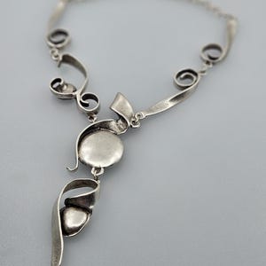 PVC Three Row Necklace with Square Zamak Pendant in Black main image 0