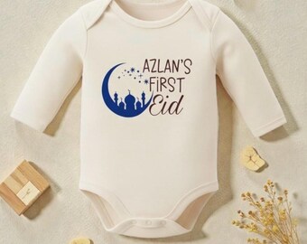 My First Eid baby outfit: Custom Infant Bodysuit