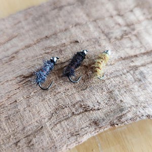 Pedracine&#39;s Fly Fishing flies simple weighted nymphs 6 or 12 Pk
