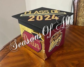Graduation Card Box/ Large Graduation Party Card Box/ Personalized Card Box for Graduation/ Graduation Party Card Box/ Graduate Gifts.