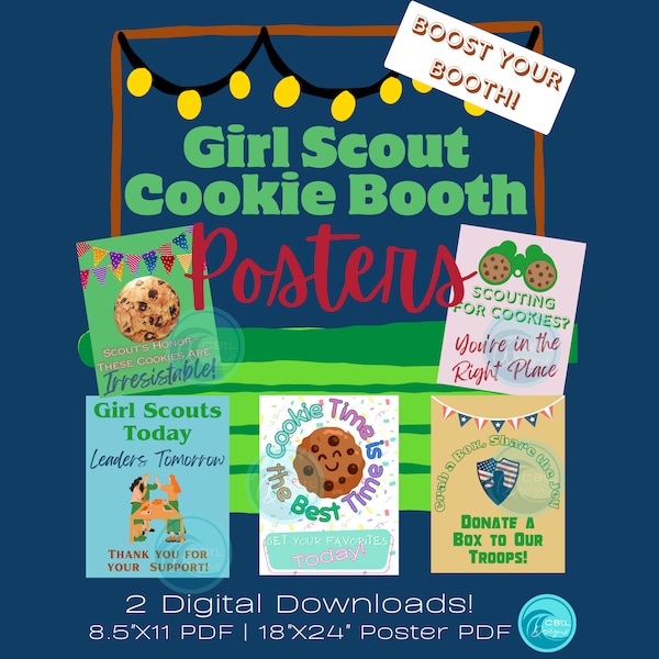 Printable Girl Scout Cookie Booth Posters | Digital Download | 2 sizes