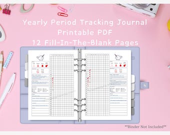 Printable Period Tracker | Printable PDF Journal Pages for Private ...