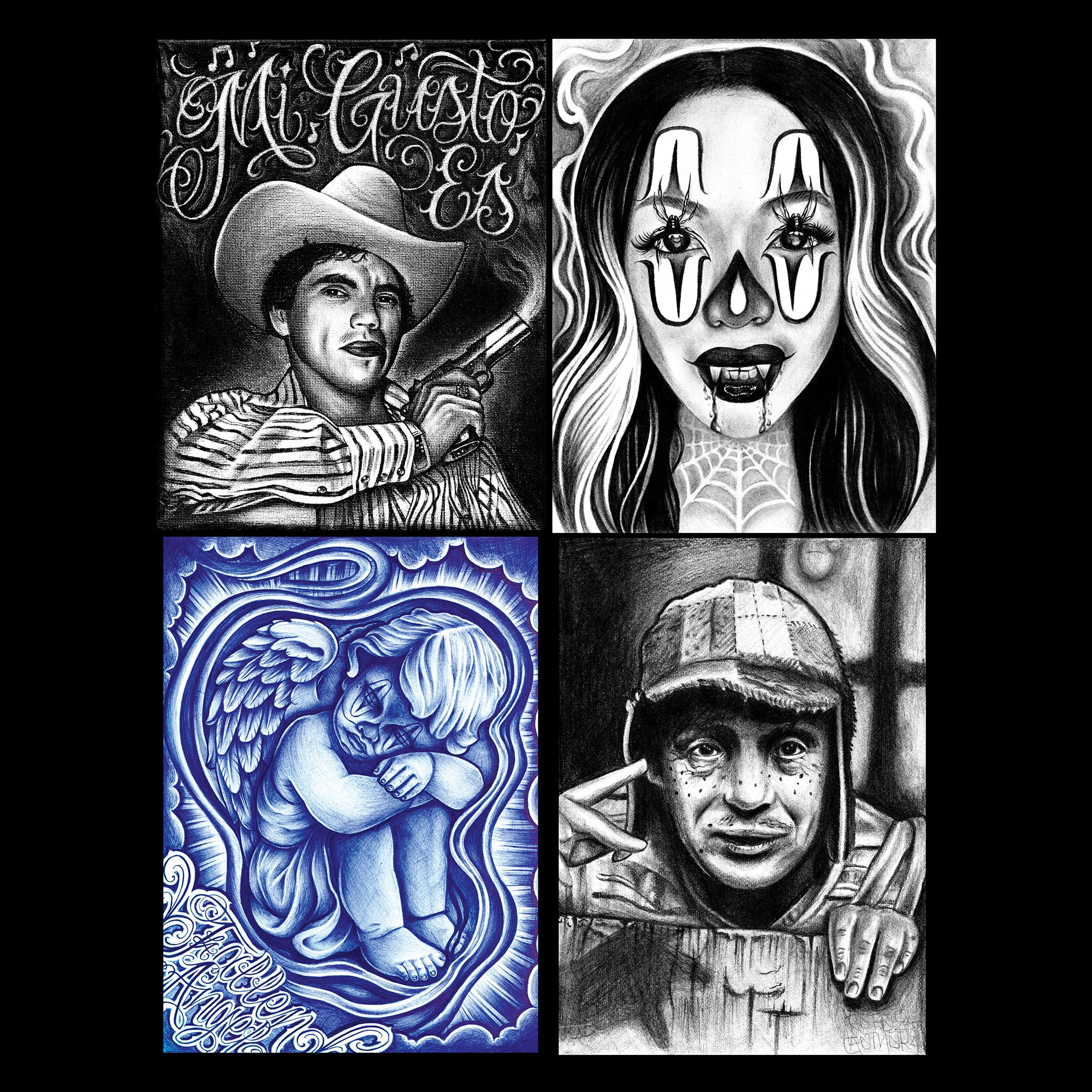 Original Chicano Art Sticker Pack of 4, Chalino Sanchez, El Chavo