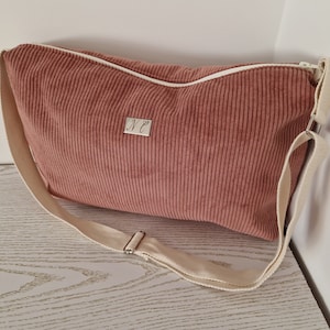 Sac bandoulière Toudou velours rose image 1