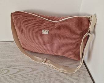 Sac bandoulière Toudou velours rose