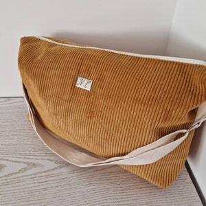 Sac bandoulière Toudou velours jaune