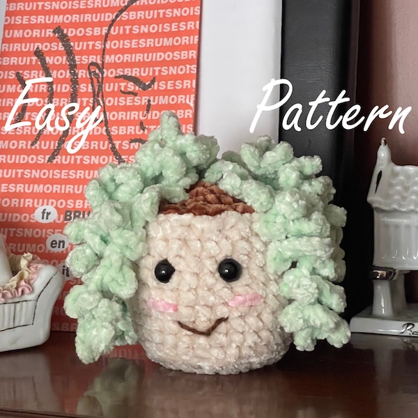 PATTERN: Very easy Happy Plant Crochet Pattern - Fun and Simple Amigurumi Tutorial - with Step-by-Step Photo Instructions - PDF pattern