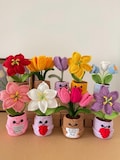 Coworker Gift Idea, Crochet Flower Desk Decor, Personalized Office Gift, Colleague Birthday or Anniversary product logo