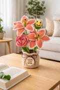 Mother’s Day Crochet Flower Bouquet – Handmade Forever Flowers – Custom Tag – Gift for Mom Home Decor product logo