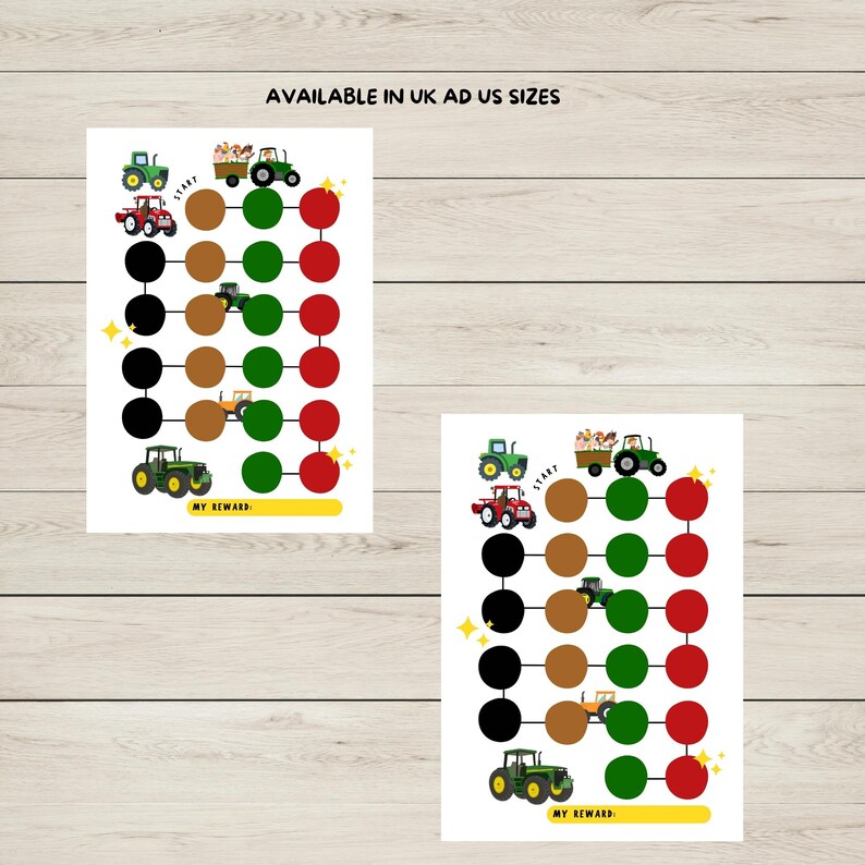 Tractor Reward Chart Printable for Kids, Behavior Chart, Daily Chores ...