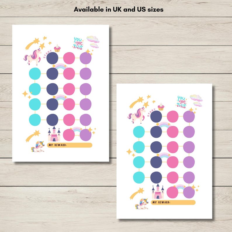 Unicorn Reward Chart Printable for Kids, Behavior Chart, Toddler Chore ...