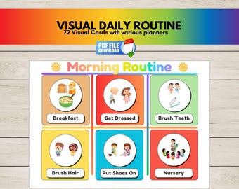 Planificador visual diario para niños, cuadro de rutina diaria para niños, horario visual imprimible, tablero de ahora y después, horario visual imprimible,