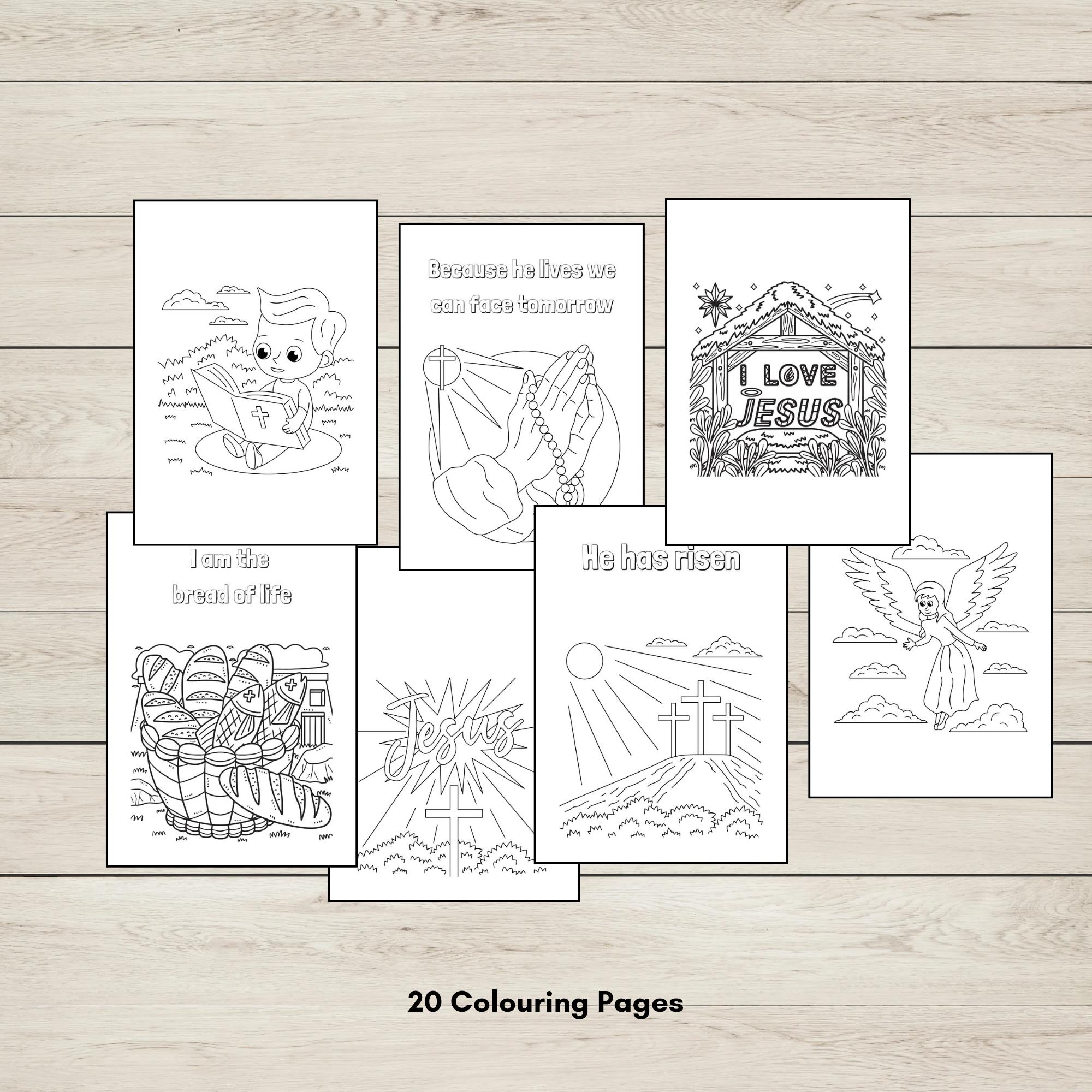 Bible Activity Pack for Kids, Sunday School Printable Games, Bible ...