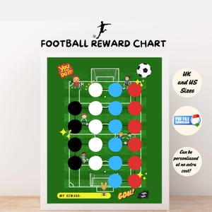 Football Reward Chart Printable, Kids Footie Sticker Chart, Soccer Potty Chart, Daily Chores, Digital Download,