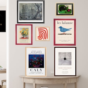 Trendy Mix Wall Gallery Set Lalanne Caly Monet Viviani Nellemann, Set of 7, Classic Collection Art group, Instant Download,Printable Poster
