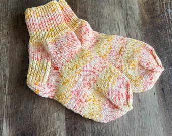 Calcetines de lana tejidos a mano: calcetines de invierno de punto grueso y colorido