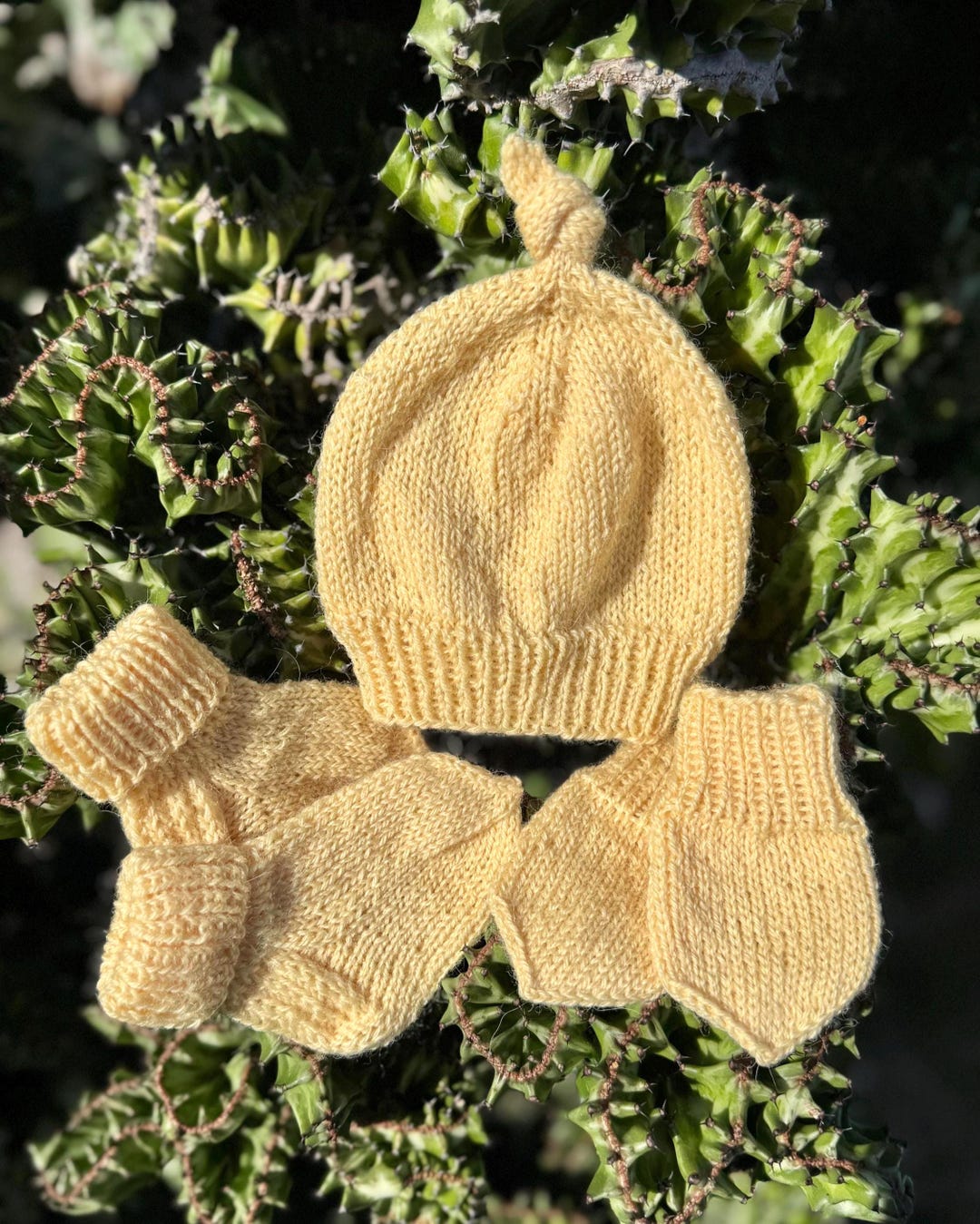 Knitted Alpaca Wool Newborn Set: 0–3 Months, Photo Prop - Etsy