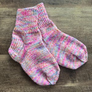 Hand Knitted Wool Socks: Chunky Colorful Winter Socks