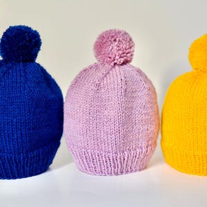 Handmade Knit Baby Beanie: Newborn Gift, 0-3 Months