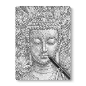 Zestaw do malowania kropkami „Budda z kwiatami”: DIY na płótnie z kropkami