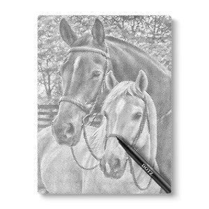 Horses Dot Painting Kit: DIY Dot Art Canvas