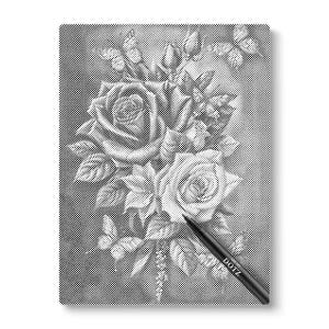 Roses And Butterflies Dot Painting Kit: Relaxing DIY Dot Art Canvas