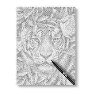 Kit di pittura botanica Tiger Dot: tela rettangolare con pennarelli a doppia punta