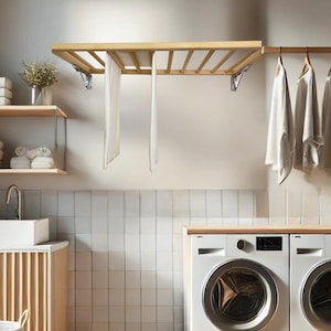 Tendedero de pared de madera plegable