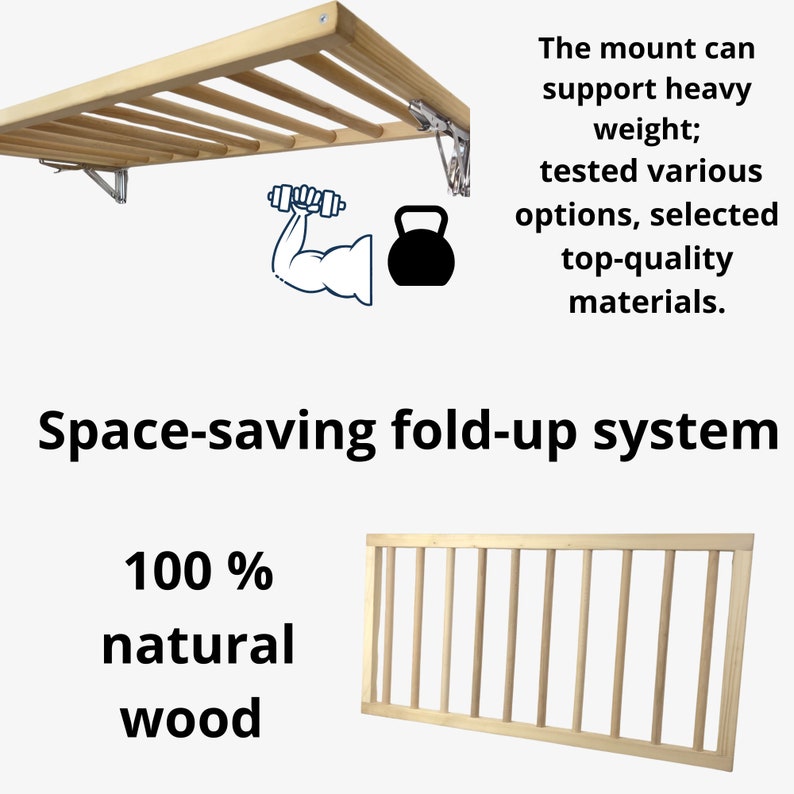 Wall Mounted Rack Laundry Room Decor Minimalist Furniture Etsy