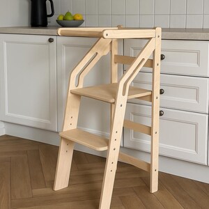Folding Step Stool for Toddlers Adjustable Montessori Kitchen Platform