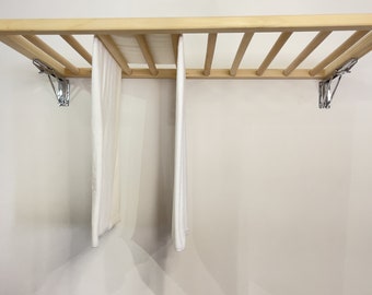 wall mounted laundry drying clothes rack