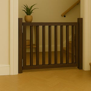 Rustic Wood Baby and Dog Stair Gate Farmhouse Style Safety Barrier