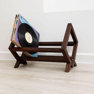 Vinyl Storage Crate Handmade Wooden Box for LPs and Records