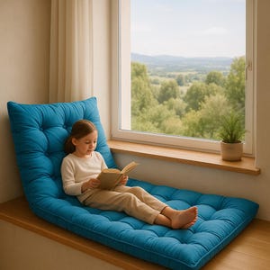 Meditation Floor Cushion Natural Cotton Pillow for Reading or Yoga