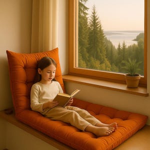 Window Seat Cushion, Custom Bench Pad for Bay Window or Niche