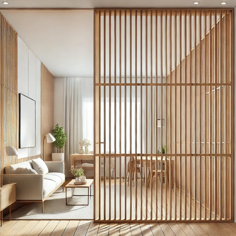 Natural Wood Sliding Room Divider – Japanese Style Closet Doors ...
