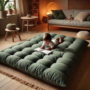 French Floor Cushion Bench Pillow Velvet Kids Room Decor Ideas