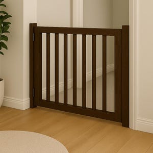 Custom Beechwood Baby Gate: Pressure Mounted Stair & Pet Safety