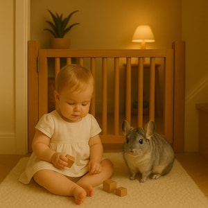 Pet Barrier Wooden Dog
