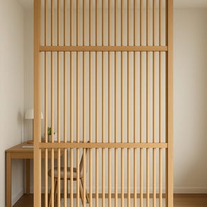 Mid Century Modern Room Divider Retro Wooden Partition
