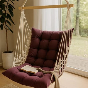 Weather-Resistant Swing Chair Pad Soft Outdoor Cushion for Hammock Chairs