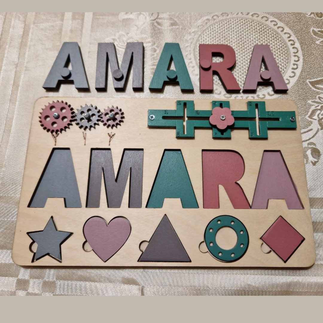 Custom Name Puzzle and Montessori Baby Toys Personalized Gift for 1 ...