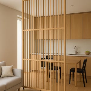 Artistic Wooden Room Divider Decorative Partition Wall