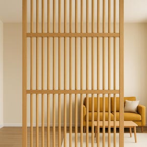 Eco-Friendly Bamboo Room Divider Natural Privacy Screen